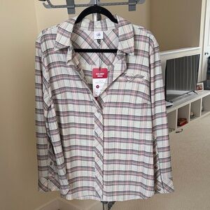 CAbi Hideout Shacket - Multicolor Plaid Shirt Jacket